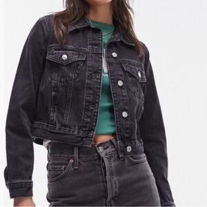 Topshop - Denim Jacket in Washed Black